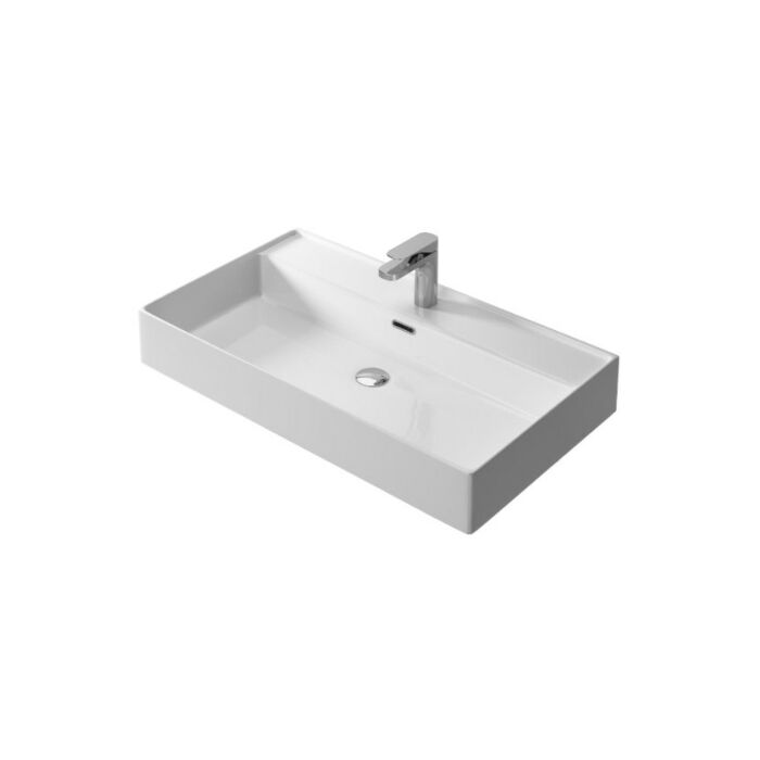 hidra ceramica KI80 FASTER KIUB Hängendes / Aufsatzwaschbecken 81 x 46