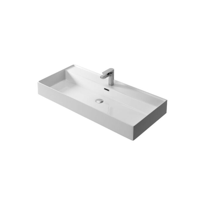hidra ceramica KI100 FASTER KIUB Hängendes / Aufsatzwaschbecken 101 x 46
