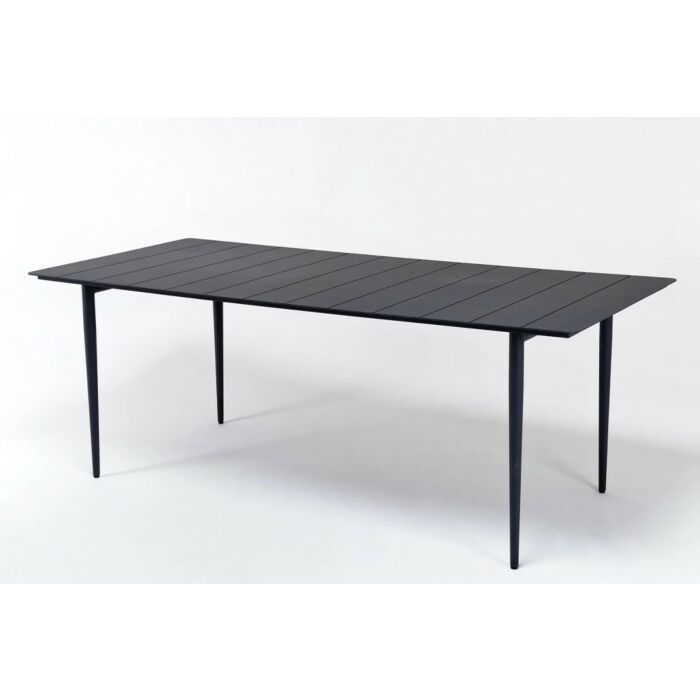 unopiù EXPERIENCE Fixed table l. 205 x 90 cm with graphite aluminum