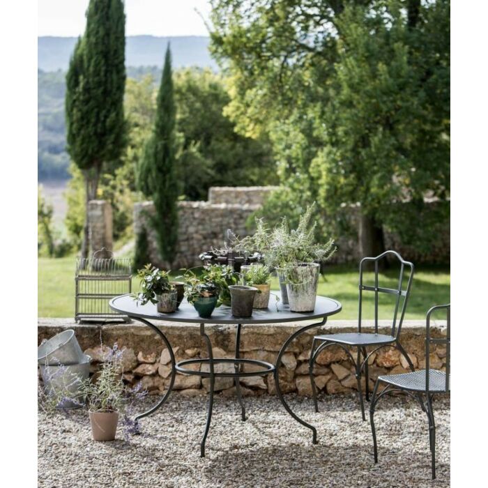 unopiù TOSCANA Fixed table d. 125 cm in iron