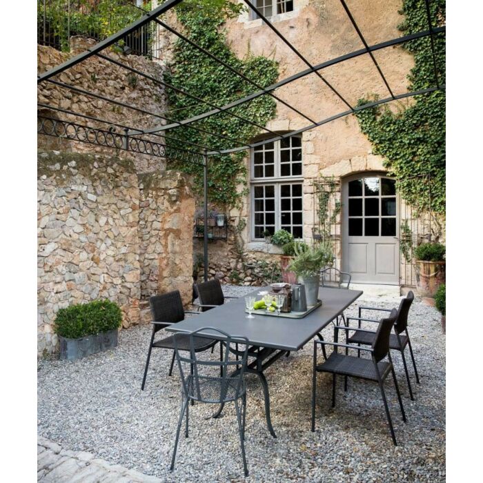 unopiù TOSCANA Extendable table l. 220 x 100 cm in iron