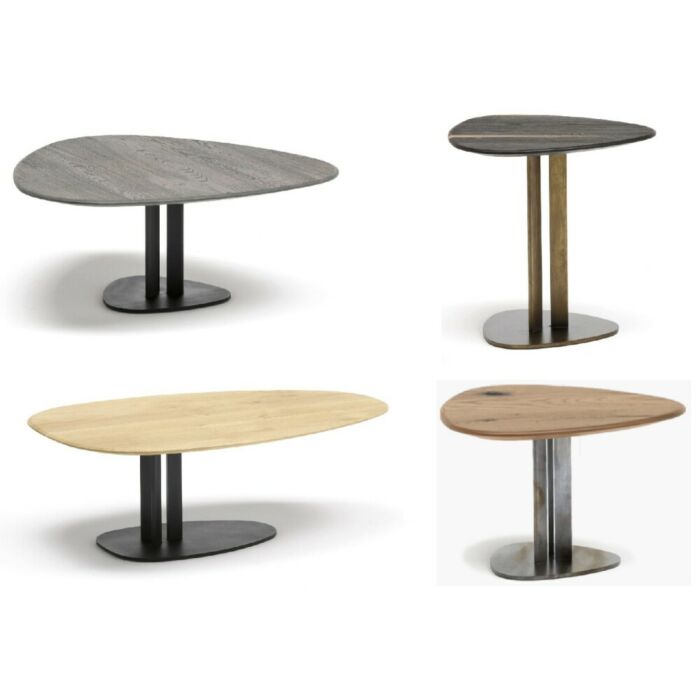 alta corte JERRY ECOLIVING Couchtisch mit Metallstruktur und Holzplatte | lackiert - 4 Größen