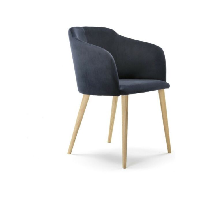 alta corte MIA ECOLIVING Sessel mit Holzrahmen und Samtsitz | Mikrofaser