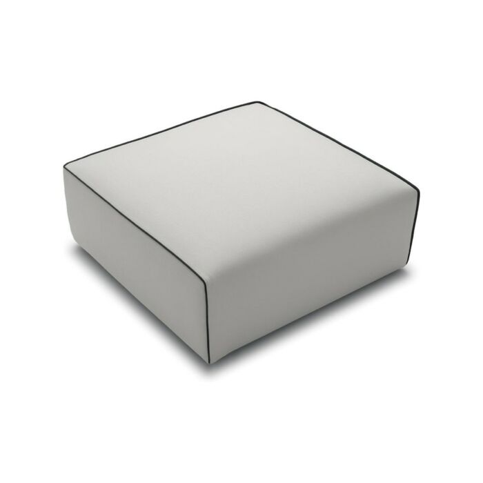 felis PAM POUF COLLECTION Rectangular pouf with removable lining | square in fabric | eco-leather - piping in contrast