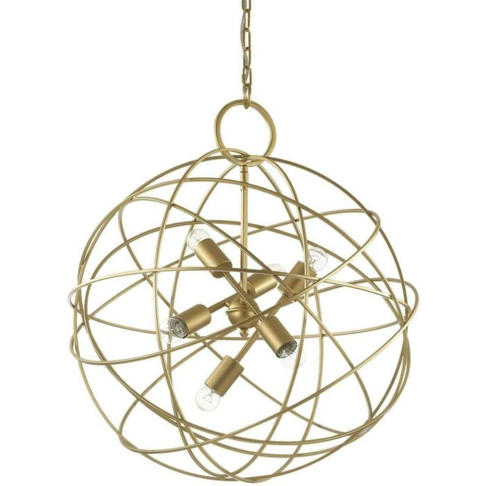 ideal lux 156026 Konse sp6 Chandelier in satin dark gold metal - h. 174 cm