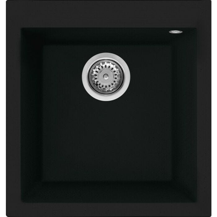 smeg design VZ45N Quadra 1 Schüssel Spüle cm. 40 x 40 - schwarz