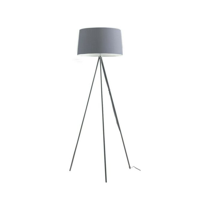 luce ambiente design I-MARILYN-PT GR Marilyn Chrome three-footed floor lamp and gray fabric lampshade