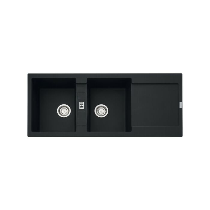 franke MRG 621 Maris Built-in 2-bowl sink 116 x 50 cm with reversible drainer - black matt