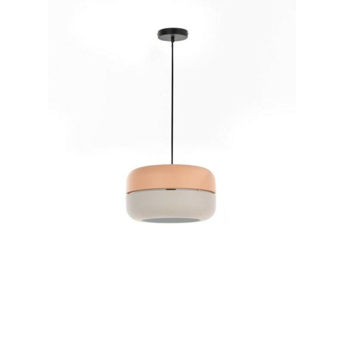 stones LA/135 IDRA Lampadario in metallo verniciato rosa e grigio