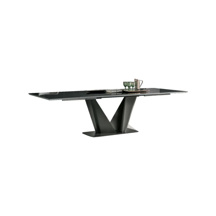 sedit SILVER ALLUNGABILE Tavolo allungabile rettangolare - struttura in metallo verniciato con piano in materico | vetro | ceramica