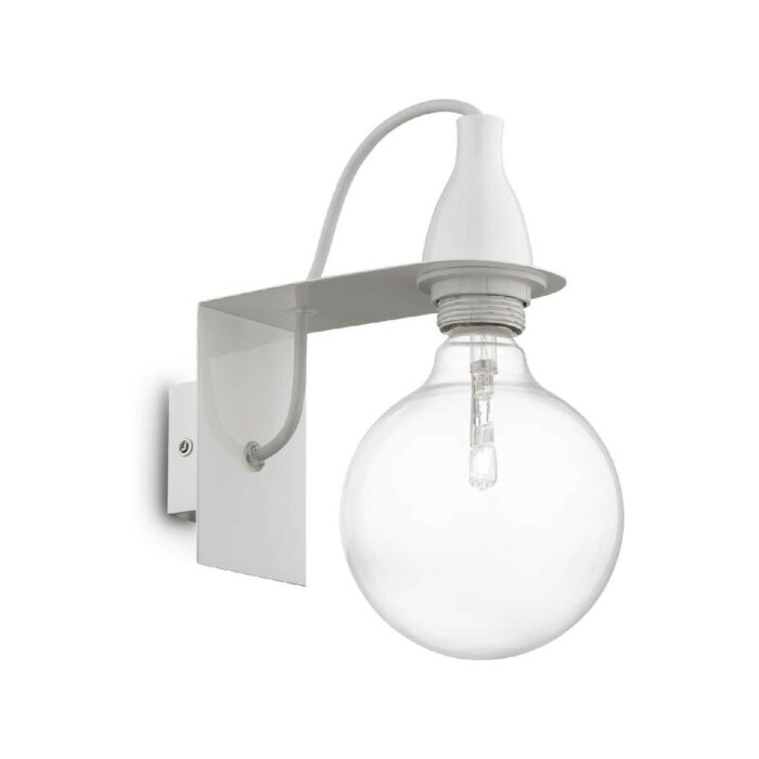 ideal lux 045191 MINIMAL AP1 Applique da parete in metallo bianco