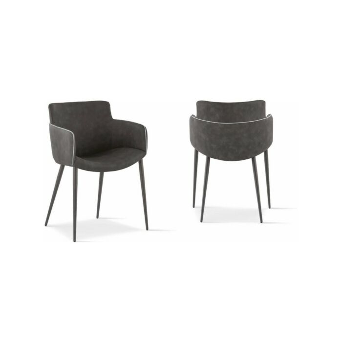 sedit CAROL Armchair with metal frame and fabric seat | leather | faux leather | econabuk