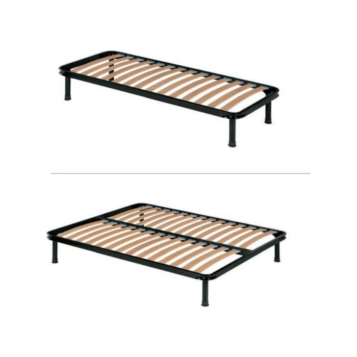astolfi 1963 METALWOOD Fixed bed base with metal frame - single | 1 and a half square | matrimonial