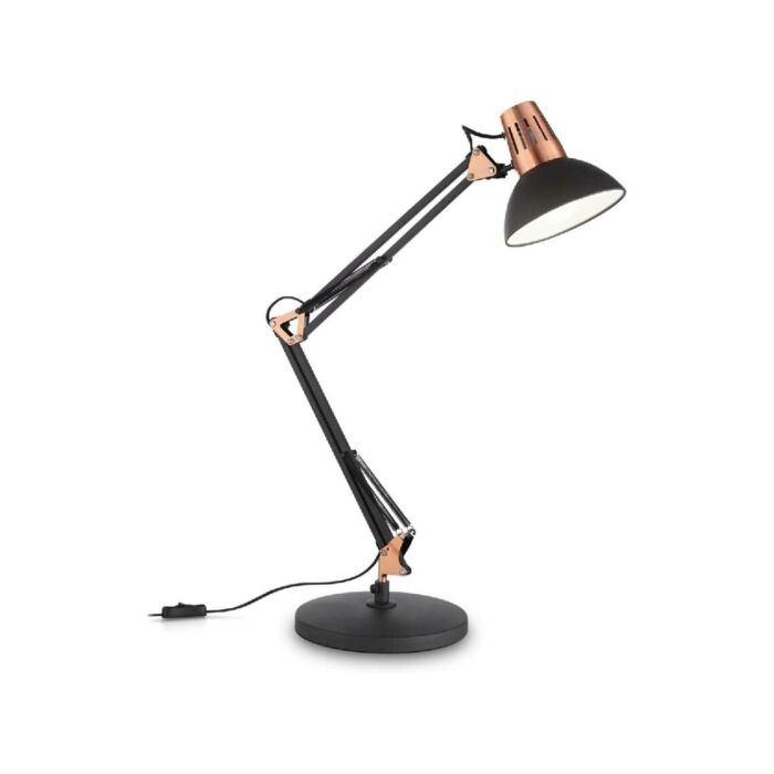 ideal lux 061191 WALLY TL1 Table lamp in matt black metal