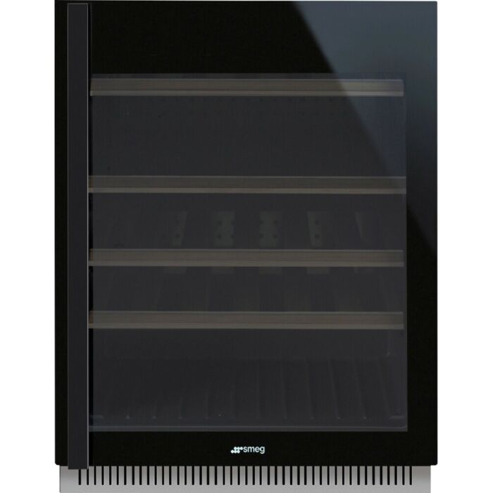smeg design CVI638LN3 Dolce Stil Novo Cave à vin intégrée cm. 59 - 38 bouteilles - verre noir