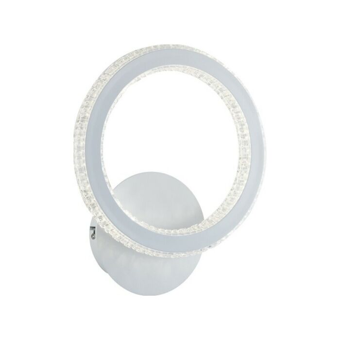luce ambiente design LED-BRYANT-AP Bryant Applique LED in alluminio bianco con diffusore in acrilico diamantato