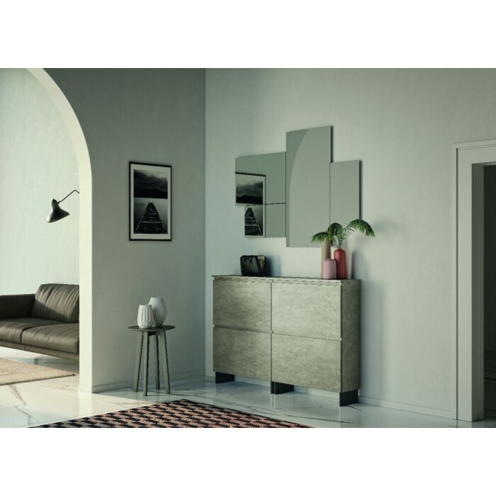 birex MINIMA Scarpiera sospesa ad una | due | tre | quattro ante con frontali e struttura in melaminico | laccato