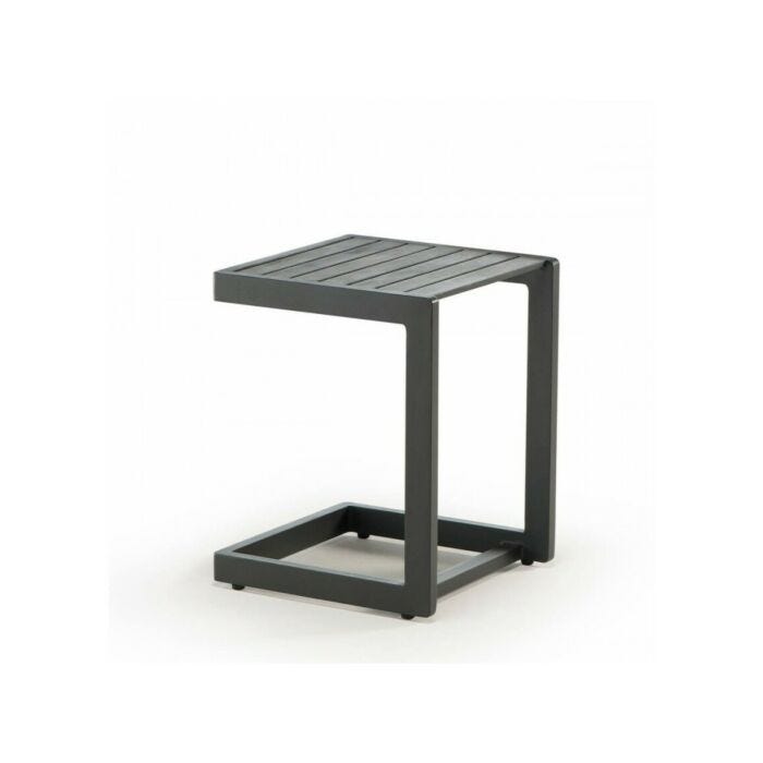 grattoni GT 927 Fester Tisch 40 x 40 cm in anthrazitfarbenem Aluminium