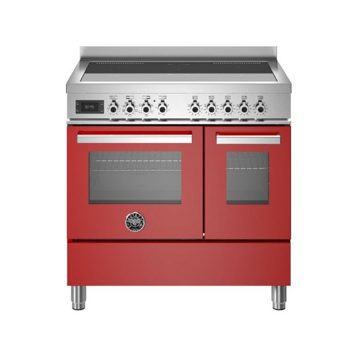 bertazzoni PRO95I2EROT Professional Cucina da accosto cm. 90 - 5 zone cottura + 2 forni elettrici - rosso