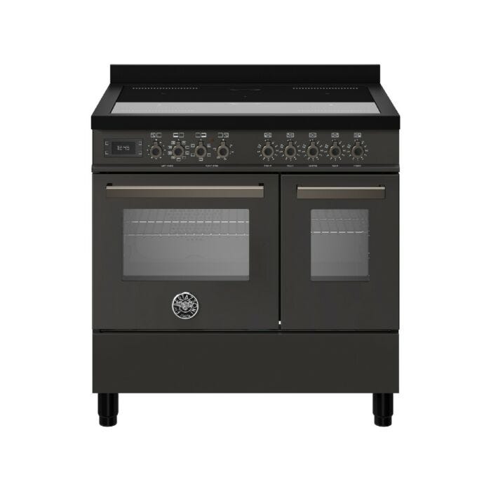 bertazzoni PRO95I2ECAT Professional Cucina da accosto cm. 90 - 5 zone cottura + 2 forni elettrici - carbonio