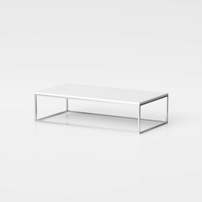 pezzani Lamina Coffee table with steel structure and laminate shelf