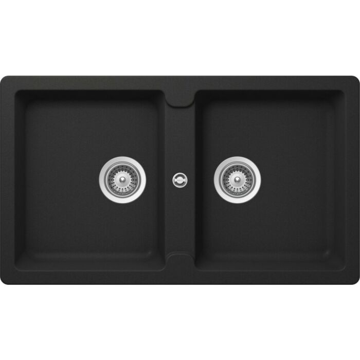 schock ELEMENT N200 Lavello 2 vasche sopratop/sottotop 86 x 50 - antracite