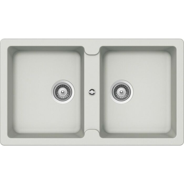 schock ELEMENT N200 2-Becken-Spüle oben/unten 86 x 50 – neues Aluminiumoxid