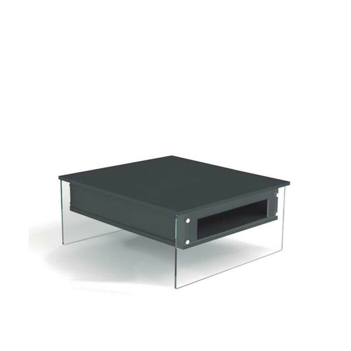 pezzani London Couchtisch mit Glasstruktur und Laminatplatte