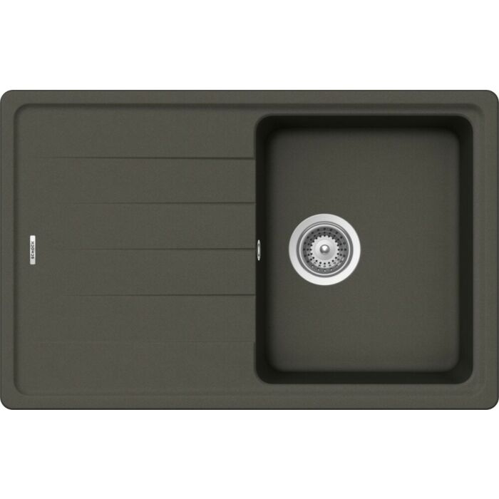 schock ELEMENT D100S Sink 1 bowl above/undermount 78 x 50 with reversible drainer - asphalt