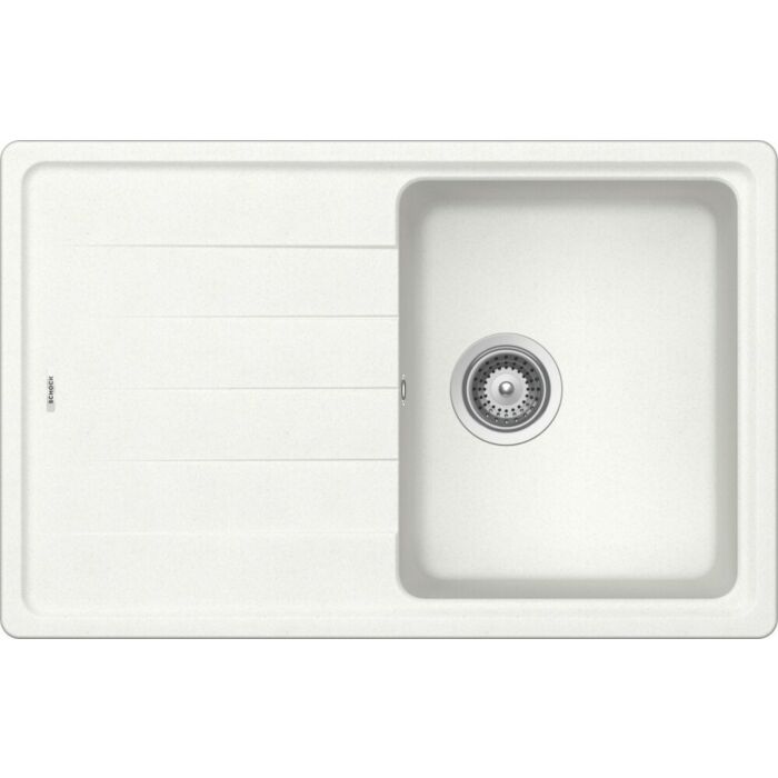schock ELEMENT D100S 1 bowl sink above/undermount 78 x 50 with reversible drainer - absolute white