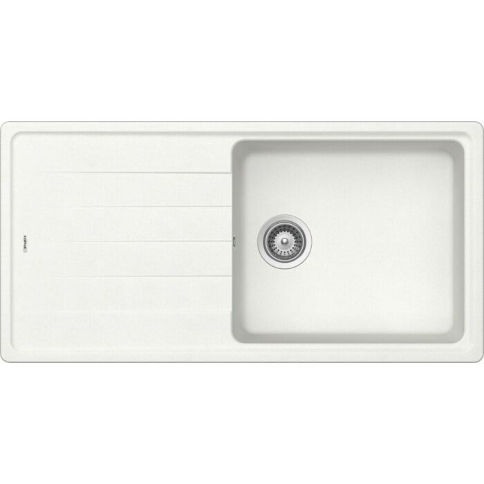 schock ELEMENT D100L Lavello 1 vasca sopratop/sottotop 100 x 50 con gocciolatoio reversibile - bianco assoluto