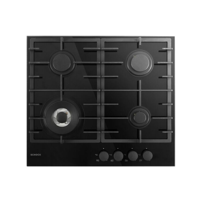 schock Crystal PC60 1 T Gaskochfeld cm 60 - schwarzes Glas