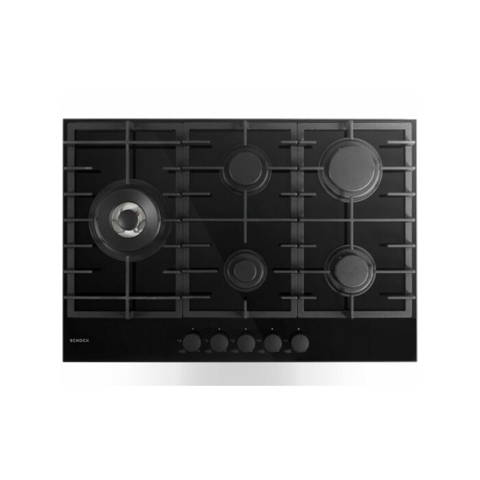 schock Crystal PC75 75 cm Gaskochfeld – schwarzes Glas