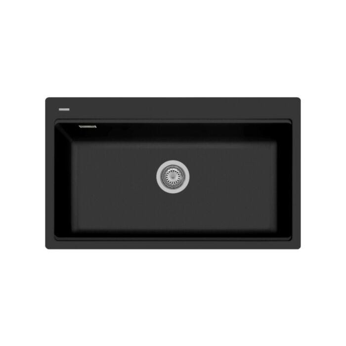 plados telma LX8610 UG 70 - MICROULTRAGRANIT LUX 1 Waschbecken cm. 86 x 51 - mattschwarz
