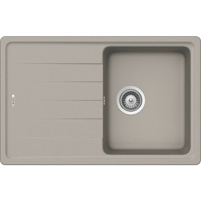 schock ELEMENT D100S 1 Becken Auf-/Unterbauspüle 78 x 50 mit umkehrbarem Abtropfgestell – Taubengrau