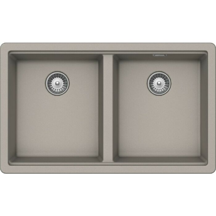 schock Brooklyn N200 Lavello 2 vasche sopratop/sottotop 75 x 46 - grigio tortora