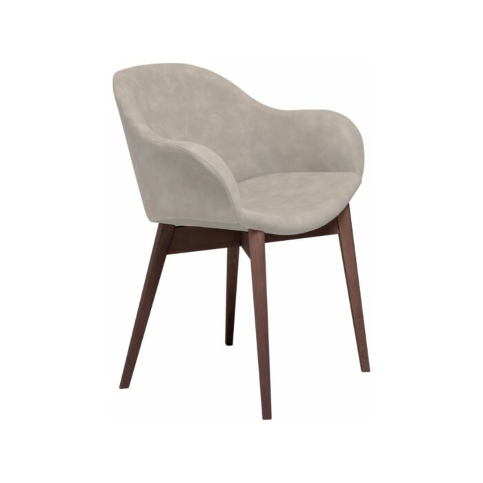 tonin casa HUG Fauteuil avec structure en métal | siège en bois et tissu | peau | simili cuir | velours