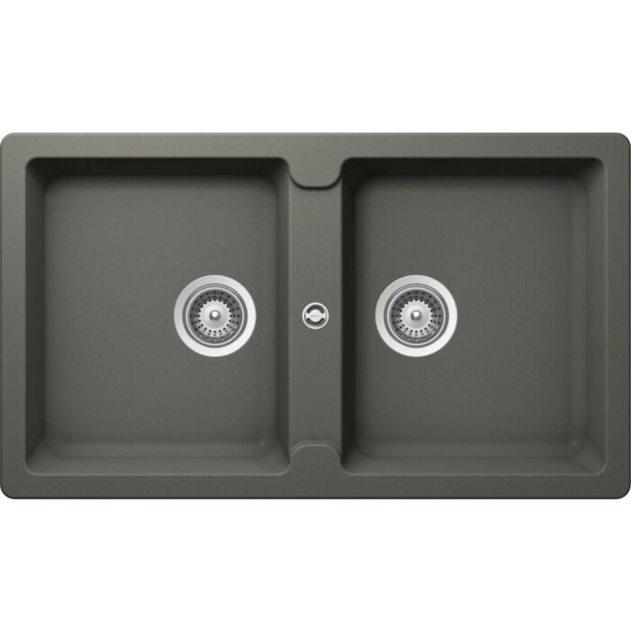 schock Toledo N200 2-Becken-Auf-/Unterbauspüle 86 x 50 – Silverstone