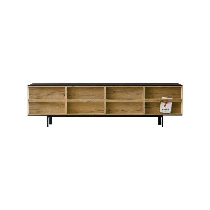 miniforms RAMBLAS Madia con struttura e top laccati e ante in legno | laccate