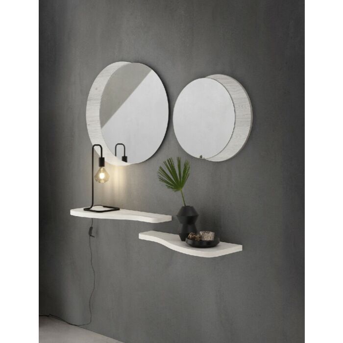 la primavera NANCY 762 Composizione ingresso con 2 specchiere e 2 mensole in laminato rugby