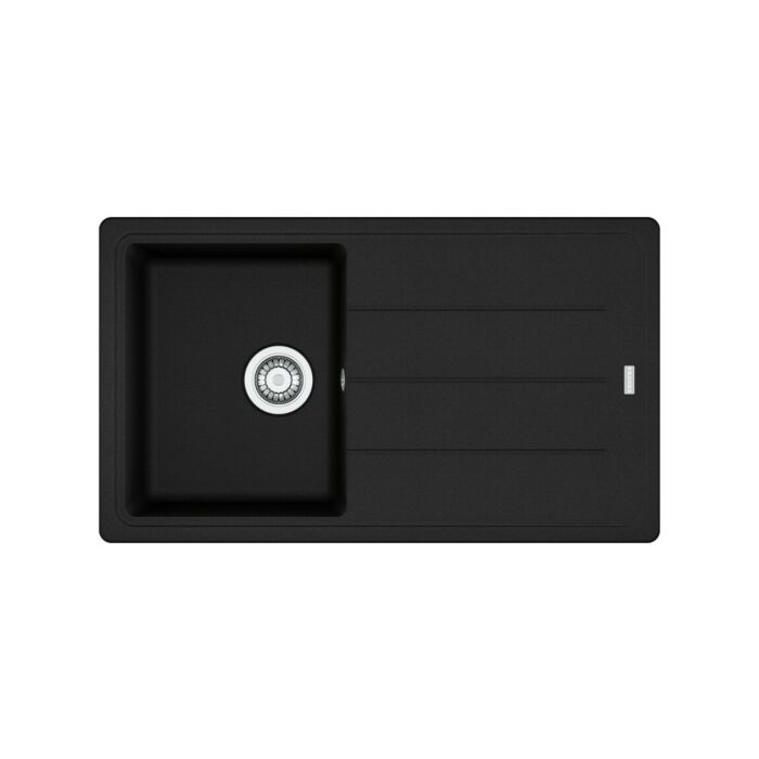 franke BFG 611-86 Boston Built-in 1 bowl sink 86 x 50 cm with reversible drainer - black matt