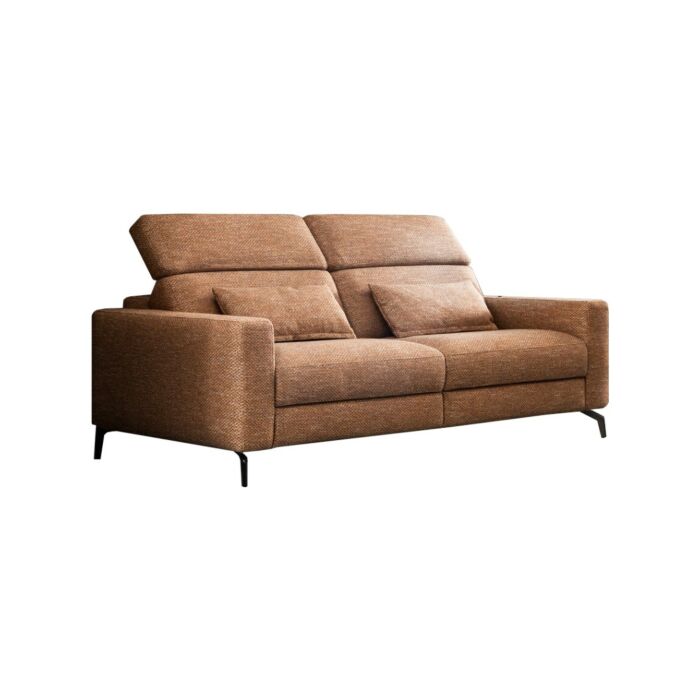 samoa SPACE SPEED RELAX COLLECTION 2-Sitzer-Sofa | 3 Sitze | mit Bank | mit Stoffhalbinsel | Haut | Öko-Leder – verstellbare Kopfstützen – fester Sitz | ausziehbar - optionales Entspannungssystem