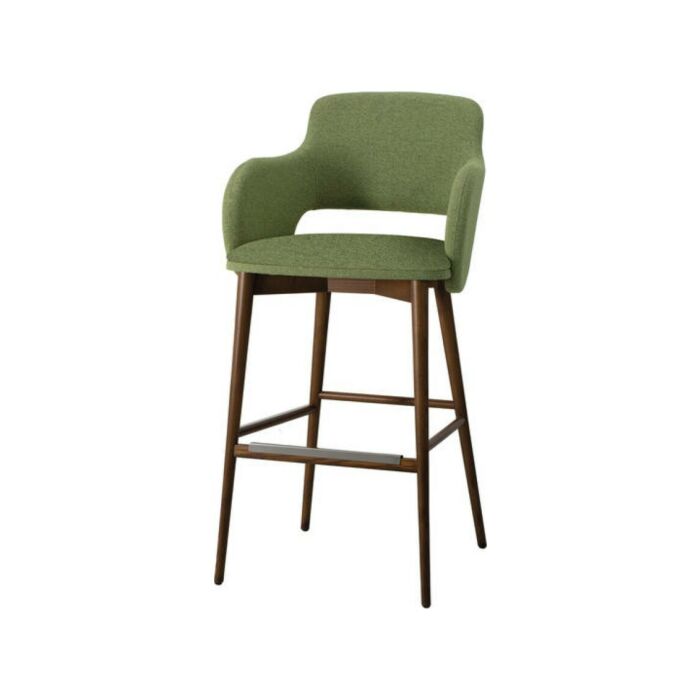airnova Atik SG Sgabello con struttura in legno e seduta rivestita in ecopelle | tessuto