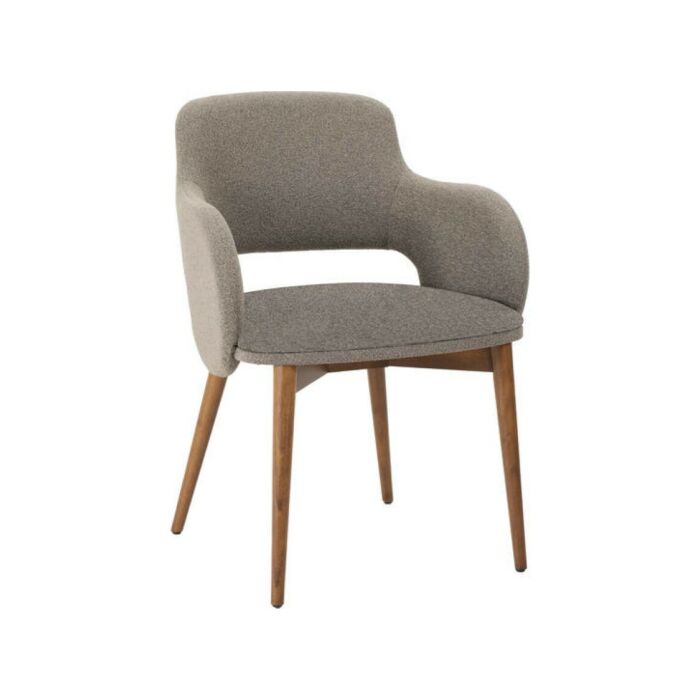 airnova ATIK P Armchair with wooden frame and fabric seat