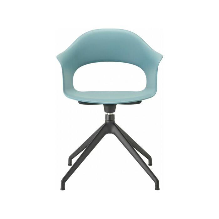 scab LADY B Fauteuil pivotant avec structure en métal peint en noir et assise en technopolymère