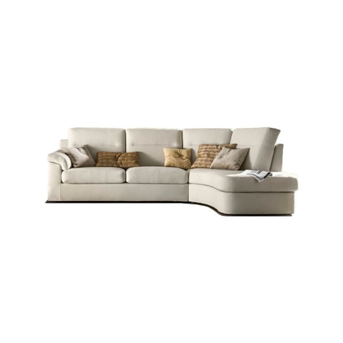 samoa SKILL ESSENTIAL HANDY 2 seater sofa | 3 seats | with bench | with fabric peninsula | faux leather | skin