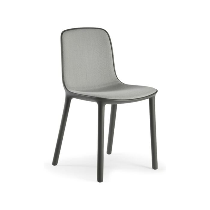 alta corte RACHELE ECOLIVING Stuhl mit Struktur aus Technopolymer und Stoffsitz