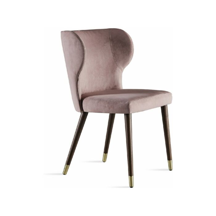 colico QUEEN Poltroncina con struttura in frassino, puntali in ottone cromato e seduta in tessuto | ecopelle