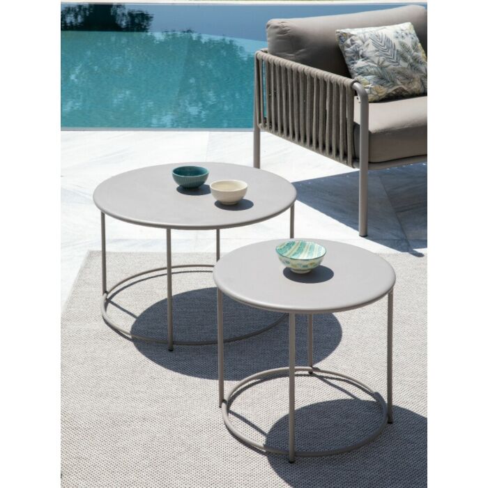 vermobil DE43/60/90 Daisy Tavolino rotondo con struttura in metallo laccato