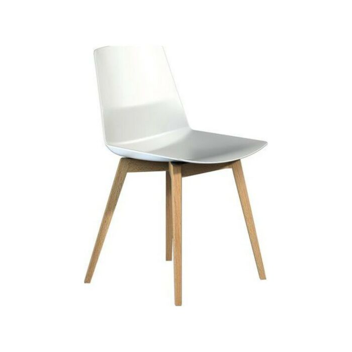 quadrifoglio group CLUE L Living - Design Chairs Chair with wooden structure and polypropylene seat
